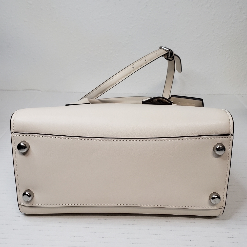 Coach Andrea Carryall Black White Leather Shoulder Bag Brand New 152-091725 - Picture 7 of 11